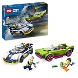 LEGO City Verfolgungsjagd mit Polizeiauto und Muscle Car, Auto-Spielezug...