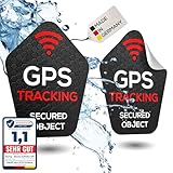 TinyTag® 2X Hinweis-Aufkleber für GPS Tracker - Wetterfester Warn-Sticker...