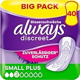 Always Discreet Inkontinenzeinlagen Für Frauen Small Plus 40 Stück...