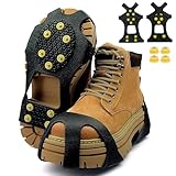 10 Zähnen Schuhspikes Ice Schuhkrallen,Anti Rutsch Schuhspikes,Eisspikes...