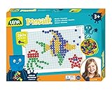 Lena 35626 - Mosaik Steckspiel Set, Steckmosaik mit 260 transparente...