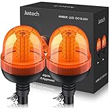 Rundumleuchte 60LED Warnleuchten Justech 2x Rundumkennleuchte LED Amber...