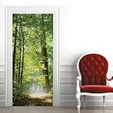 TACOKI Türtapete Selbstklebend Türposter Wald Türbekleben Natürliche...