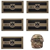 5 Stücke DEU Deutschland IR Infrarot Reflektierende Patches Klett Militär...