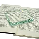 Briefbeschwerer, transparent, rechteckig, quadratisch, Glasfliesen