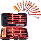 13 Stück Isolierte VDE Schraubendreher Set Elektriker, Screwdriver Set Mit...