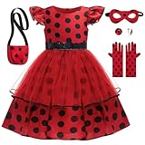 LZH Kinder Marienkäfer Kostüm Polka Dot Kleid für Mädchen Marienkäfer...