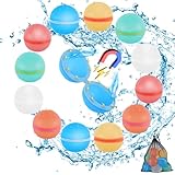 12 Stück Wasserbomben Wiederverwendbar mit Mesh Bag – Magnet...