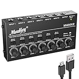Moukey Kompaktes Studio Audio Stereo Mischpult, 6 Kanäle für Clubs, Bars,...