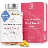 Omega 3 Kapseln Hochdosiert 2000mg Omega 3 Öl 1000mg EPA + 500mg DHA pro...