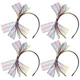 SOLUSTRE 4 Stück Pack Spitzenhaarband mit Großer Schleife im 80 Stück...