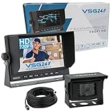 VSG24 Rückfahrkamera 7' HD Profi Set inkl. IP69K Kamera, Monitor, Kabel -...