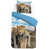 ESPiCO Bettwäsche Sleep and Dream Leopard Fels Wildnis Bunt Wildkatze...