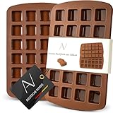 AVANA Brownie Backform aus Silikon (2er Set) BPA-Frei Antihaftbeschichtung...