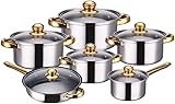 Ktichen Schwere Edelstahl-Töpfe und Pfannen, 12-teilig,...