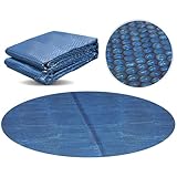 Miganeo Premium Solarplane Ø 366 cm rund | schwarz/blau | Solarfolie für...