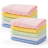HBselect 10er Baby Waschlappen weiche Handtücher Waschtücher 5 Farben mit...