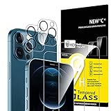 NEW'C 4 Stück, 2 x Panzer Schutz Glas für iPhone 12 Pro und 2 x Kamera...