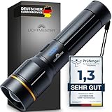 LICHTMEISTER® Taschenlampe (2000 Lumen, 5000 mAh Akku) - Taschenlampe LED...