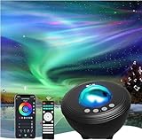 Aurora Sternenhimmel Projektor mit Musik Lautsprecher, Nachtlicht mit...