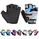 Mecmbj Kind Halb Finger Fahrradhandschuhe, Kinder Sport Handschuhe,...
