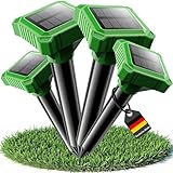 Maulwurf Vertreiber, Solar Katzenschreck für Garten, 4 Stück...