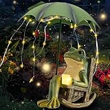 Vmxlso Deko Frosch für Draußen, Solar Frosch Gartendeko, Frosch Deko...