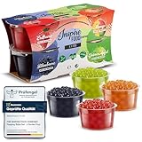 INSPIRE FOOD Bubble Tea Perlen Set - 4er-Pack Popping Boba Fruchtperlen |...