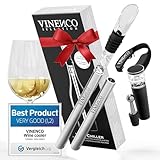 VINENCO Weinkühler Set, Flaschenkühler + Dekanter 3-in-1 Premium Wein...