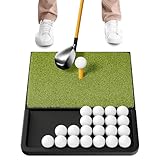 NABIYE Golf Abschlagmatte mit Ballablage – Trainingsmatte für Garten,...