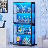 BROTTAR Vitrine mit LED Beleuchtung und Glastüren, Sammlervitrine,...