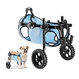 VEVOR Hunderollstuhl für Hinterbeine, Verstellbarer Haustierrollstuhl,...