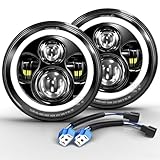 CO LIGHT 7 zoll LED scheinwerfer 150000LM, E-geprüft mit Abblendlicht...