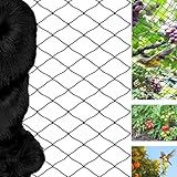 alouweekuky Vogelschutznetz 15 m x 15 m, Vogelnetz Schwarz, Reißfestes...