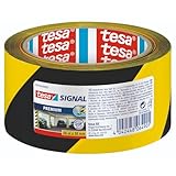 tesa Signal Markierungsklebeband PREMIUM - selbstklebendes Warnband zur...