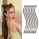 XFSRG 8 PCS Haarteil Mit Gummiband Damen Groß Braid Haarteile Echthaar...