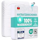 Matratzenschoner 90 x 200 cm wasserdichte Matratzenauflage Spannbettlaken...