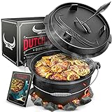 BBQ Dutch Oven [Das Original] - Dutch Oven Set [7L] – Eingebrannter...