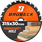 BAUBECK Sägeblatt 315x30 schneller Schnitt in Holz - Zuschnitt 30 Zähne -...