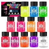 Neon Pigmentpulver - 12x10g Hochwertige Fluoreszierende Farbe für...