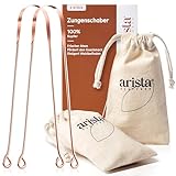 Arista Zungenreiniger Kupfer, Zungenschaber Kupfer Zweier-Pack, Kupfer...