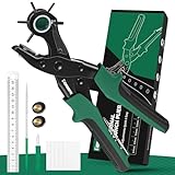 Professionelle Lederlochzange - Tonmifr Heavy Duty 6 Größen Gürtel &...