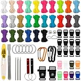ANNTIM 68 Stück Multifarben Parachute Cord Bänder Kit,26 Farben 3 m...
