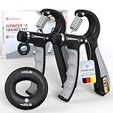 FUNFLEX Handtrainer Fingertrainer, Griffkraft Trainer 2er Set, 5-60kg...