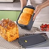 JXJXJX 2-in-1 faltbare Brotform aus Silikon mit luftdichtem Deckel,...