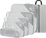 6 Teilige Kompression Koffer Organizer Set, Compression Packing Cubes Set...