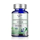 Ashwagandha KSM-66, Hohe Dosierung 2400 mg Tagesdosis 120 Kapseln,...