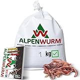 1kg Kompostwürmer (min. 1000Stk.) | Regenwürmer, Gartenwürmer, Eisenia...