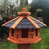 DARLUX Handgefertigtes Sechseck Vogelhaus aus Holz wetterfest M - XXL mit...