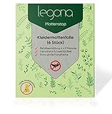 Legona - Premium Kleidermottenfalle (6 Stück) Insektizidfreie...
